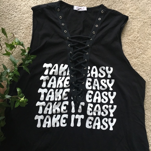 Don’t Ask Why “Take it easy” Tank Top - Picture 2 of 4